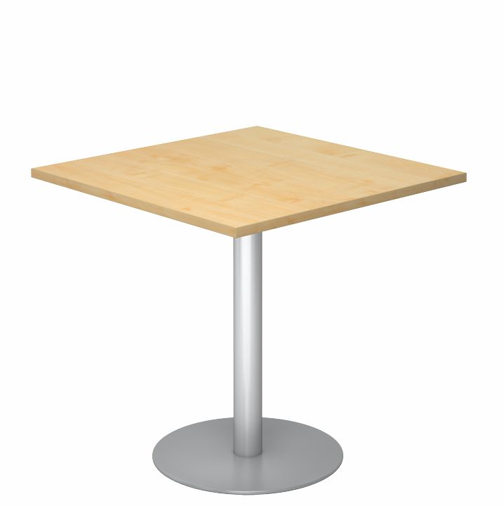 Besprechungstisch 80 x 80 cm, Chrom oder Silber, 8 Dekore